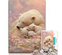Puzzle da 1000 pezzi per adulti puzzle della famiglia dell'orso bruno per adolescenti giocattoli avvincenti per la decorazione della casa sfida di intelligenza cerebrale 75x50cm