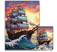 Puzzle da 1000 pezzi per adulti, puzzle della nave pirata della galassia, gioco rompicapo per adolescenti, regalo perfetto per le vacanze, 26X38CM/10,23x14,96 pollici.