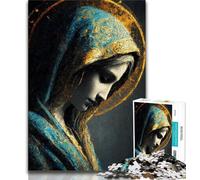 Puzzle da 1000 pezzi per adulti, puzzle della Vergine Maria dorata per adulti, ideali come regalo per tutta la famiglia dai 14 anni in su (dimensioni 75x50cm)