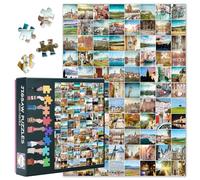 Puzzle da 1000 pezzi, per adulti, puzzle di alta qualità, panorama urbano e arte urbana, con colori vivaci, dimensioni 70 x 50 cm