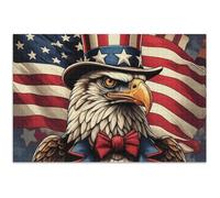 Puzzle da 1000 pezzi per adulti, puzzle di arte animale, grande puzzle rigido personalizzato, aquila calvizie, zio Sam, puzzle di famiglia, amanti, regali, 75 x 50 cm