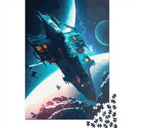 Puzzle da 1000 pezzi per adulti, puzzle di astronavi antiche per adulti e puzzle di carta, decorazioni per la casa, regali per le vacanze, 38x26 cm/1000 pezzi