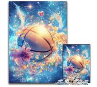 Puzzle da 1000 pezzi per adulti, puzzle di basket floreale, giochi educativi, migliora l'amore tra coppie dai 14 anni in su, 26x38cm