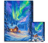 Puzzle da 1000 pezzi per adulti puzzle di carta con cabina del paese delle meraviglie invernale ideale per gli innamorati Capodanno e San Valentino 1000 pezzi (38x26 cm)