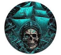 Puzzle da 1000 pezzi per adulti, puzzle di carta con scheletro pirata, regalo di Natale per adolescenti, antistress, fantastico per la famiglia (67,5x67,5cm)