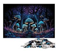 Puzzle da 1000 pezzi per adulti, puzzle di cartone a forma di funghi magici, rompicapo ad alta difficoltà per adolescenti, 26X38CM/10,23x14,96 pollici.