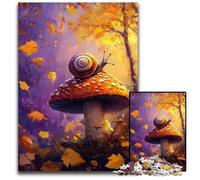 Puzzle da 1000 pezzi per adulti, puzzle di cartone a forma di fungo e lumaca, design intricato per adolescenti, decorazioni fai da te e divertimento che stimola la mente, 26x38cm
