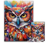 Puzzle da 1000 pezzi per adulti, puzzle di cartone a forma di gufo, rompicapo ad alta difficoltà per adolescenti, 26X38CM/10,23x14,96 pollici