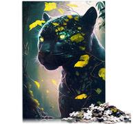 Puzzle da 1000 pezzi per adulti Puzzle di cartone animato animale nero Panther Un'opera d'arte per un adolescente di 14 anni e oltre 50x70cm