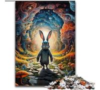 Puzzle da 1000 pezzi per adulti, puzzle di conigli artistici, gioco di ingegno fai da te da 1000 pezzi, attività interattiva per famiglie (dimensioni 26x38cm)