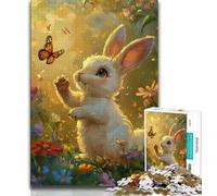 Puzzle da 1000 pezzi per adulti puzzle di conigli e farfalle per adolescenti ideali come regali per tutta la famiglia dai 14 anni in su 75x50cm