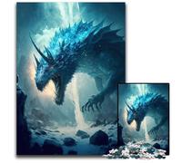 Puzzle da 1000 pezzi per adulti puzzle di creature magiche blu per adulti per adolescenti famiglie decorazioni fai da te perfette sfida rompicapo 1000 pezzi (75x50 cm)