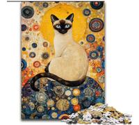 Puzzle da 1000 pezzi per adulti, puzzle di gatti artistici in cartone per adolescenti e ragazzi, compleanni e feste, dimensioni 26X38cm
