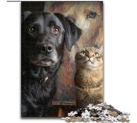 Puzzle da 1000 pezzi per adulti, puzzle di gatti artistici in legno, gioco rompicapo, gioco interattivo per famiglie, adatto per età 14+, dimensioni 50X75cm