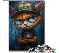 Puzzle da 1000 pezzi per adulti, puzzle di gatti artistici per adulti 26X38cm, regalo perfetto per la festa della mamma, compleanni, Natale