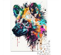 Puzzle da 1000 pezzi per adulti, puzzle di iene per adulti e puzzle in legno, decorazioni per la casa, regali per le vacanze, 1000 pezzi (75x50 cm)
