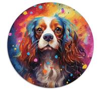 Puzzle da 1000 pezzi per adulti, puzzle di King Charles Spaniel per adulti, gioco rompicapo per adolescenti, regalo perfetto per le feste, 67,5x67,5 cm