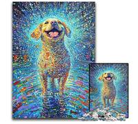 Puzzle da 1000 pezzi per adulti, puzzle di Labrador felice, giocattoli educativi per l'apprendimento, ideali come regali per tutta la famiglia dai 14 anni in su, 50x75cm