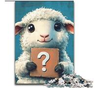 Puzzle da 1000 pezzi per adulti, Puzzle di pecore che fanno domande, perfetto per adolescenti, per rafforzare i legami familiari, rompicapo e regalo fai da te per la casa, 50x75cm