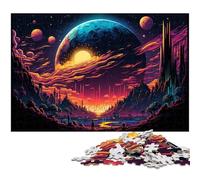 Puzzle da 1000 pezzi per adulti, puzzle di pianeti alieni, gioco per adulti, regalo per famiglie, gioco interattivo, sfida mentale, regalo 50x75CM/19,68x29,52 pollici