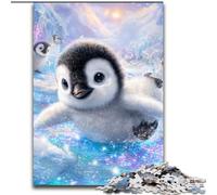 Puzzle da 1000 pezzi per adulti, puzzle di pinguino in legno, perfetto per Halloween, Natale, regalo di compleanno, dimensioni 50X75CM