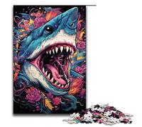 Puzzle da 1000 pezzi per adulti puzzle di squalo colorato fantasy per gioco educativo sfida giocattolo opera d'arte regalo 1000 pezzi (75x50 cm)