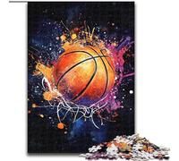 Puzzle da 1000 pezzi per adulti, puzzle di tiro a canestro, realizzato in legno, per regalo di compleanno, festa, Natale, Halloween, dimensioni 50X75CM