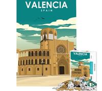 Puzzle da 1000 pezzi per adulti puzzle di Valencia Spagna viaggio arte gioco pratico giocattolo educativo regalo di compleanno per tutta la famiglia (dimensioni 75x50cm)