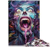 Puzzle da 1000 pezzi per adulti, puzzle educativo a tema demoni fantastici, 10,27 pollici x 14,96 pollici, con poster e scheda di domande e risposte assortite.