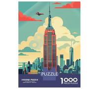 Puzzle Da 1000 Pezzi Per Adulti Puzzle Empire State Building Skyline Puzzle Per Adulti Gioco Rompicapo Migliora La Memoria Attività Divertenti A Casa 38x26cm/1000pcs