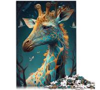 Puzzle da 1000 pezzi per adulti, puzzle Enchanted Kingdom Giraffe decorazione da parete, 26 x 38 cm, ideale come regalo per tutta la famiglia
