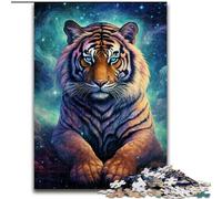 Puzzle da 1000 pezzi per adulti, puzzle fantasy con animali tigri, realizzati in legno, attività educativa per lo sviluppo delle abilità cognitive, 1000 pezzi(50x75cm)