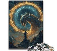 Puzzle da 1000 pezzi per adulti, puzzle fantasy con draghi e maghi, regalo divertente e attività per la casa, giocattolo per i giorni di pioggia (50x75cm)