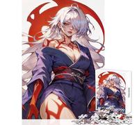 Puzzle da 1000 pezzi per adulti puzzle fantasy donna sangue anime decorazione per la casa giocattoli opere d'arte regalo gioco pratico impegnativo da completare dimensioni 38x26cm