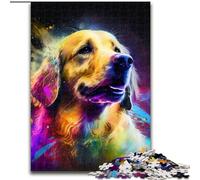 Puzzle da 1000 pezzi per adulti, puzzle fantasy Golden Retriever per adulti, 1000 rompicapo impegnativi per adolescenti, perfetti come decorazione per la casa o come regalo (dimensioni 26x38cm)