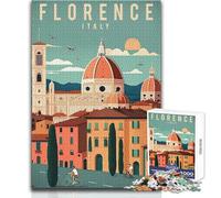 Puzzle da 1000 pezzi per adulti, puzzle Firenze, Italia, viaggi, arte, gioco impossibile, regali per donne, giocattoli antistress, dimensioni 50x75cm