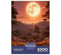 Puzzle Da 1000 Pezzi Per Adulti Puzzle Full Moon Over Mountain Puzzle Per Adulti Giochi Rilassanti Regalo Di Compleanno Natale Regali Di Compleanno 70x50cm/1000pcs