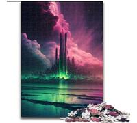 Puzzle da 1000 pezzi per adulti, puzzle futuristici con edifici cittadini, realizzati in cartone, regalo di Natale, ideali per ufficio, camera da letto, soggiorno, 1000 pezzi(26x38cm)