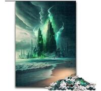 Puzzle da 1000 pezzi per adulti, puzzle futuristici in legno con edifici cittadini, rompicapo ad alta difficoltà per adolescenti, 1000 pezzi(50x75cm)