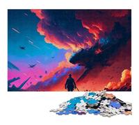 Puzzle da 1000 pezzi per adulti puzzle futuristici sulla guerra nello spazio regali di compleanno per adolescenti dai 14 anni in su (dimensioni 38x26 cm)