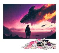 Puzzle da 1000 pezzi per adulti puzzle futuristico sulla guerra nello spazio opera d'arte per adolescenti dai 14 anni in su (dimensioni 75x50 cm)