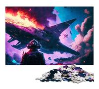 Puzzle da 1000 pezzi per adulti puzzle futuristico sulla guerra nello spazio per bambini gioco educativo per adulti (dimensioni 38x26 cm)