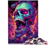 Puzzle da 1000 pezzi per adulti Puzzle Futuristico teschio impegnativo gioco regali grande 50 x 74,9 cm Adatto per adolescenti dai 14 anni in su