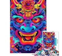 Puzzle da 1000 pezzi per adulti puzzle giapponese al neon Oni Yokai gioco rilassante per adulti divertimento in famiglia ideale per compleanni e Natale (dimensioni 50x75cm)
