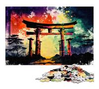 Puzzle da 1000 pezzi per adulti, puzzle giapponese del cancello Torii, gioco per adulti, regalo per famiglie, gioco interattivo, sfida per la mente, 26X38CM/10,23x14,96 pollici.