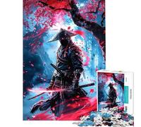 Puzzle da 1000 pezzi per adulti puzzle giapponese ninja samurai gioco rompicapo taglio di precisione regalo di compleanno regalo (dimensioni 38x52cm)