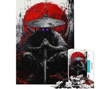 Puzzle da 1000 pezzi per adulti puzzle giapponese "Samurai maledetto" gioco pratico di assemblaggio interazione genitore-figlio (dimensioni 50x75cm)