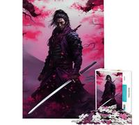 Puzzle da 1000 pezzi per adulti puzzle giapponese Samurai Sakura gioco pratico giocattolo intellettuale opera d'arte regalo di compleanno (dimensioni 50x75cm)