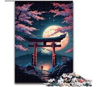 Puzzle da 1000 pezzi per adulti, puzzle giapponesi del cancello Torii, dimensioni 50x75cm, gioco rompicapo, gioco interattivo per famiglie, adatto dai 14 anni in su.