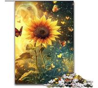 Puzzle da 1000 pezzi per adulti, puzzle Girasole e Farfalla per adulti, intrattenimento rilassante, perfetto regalo di Natale e decorazione per la casa (dimensioni 26x38cm)